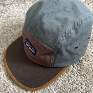 Patagonia Maclure 5-Panel Cotton Hat Blue Brown Rust